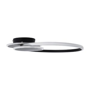 GloboStar® CIRCUO 61229 Φωτιστικό Οροφής Δαχτυλίδι-Κύκλος LED CCT 75W 8400lm 360° AC 220-240V – Εναλλαγή Φωτισμού μέσω Τηλεχειριστηρίου All In One Ψυχρό 6000k+Φυσικό 4500k+Θερμό 2700k Dimmable Μ53 x Π42.5 x Υ9cm – Μαύρο – 3 Years Warranty