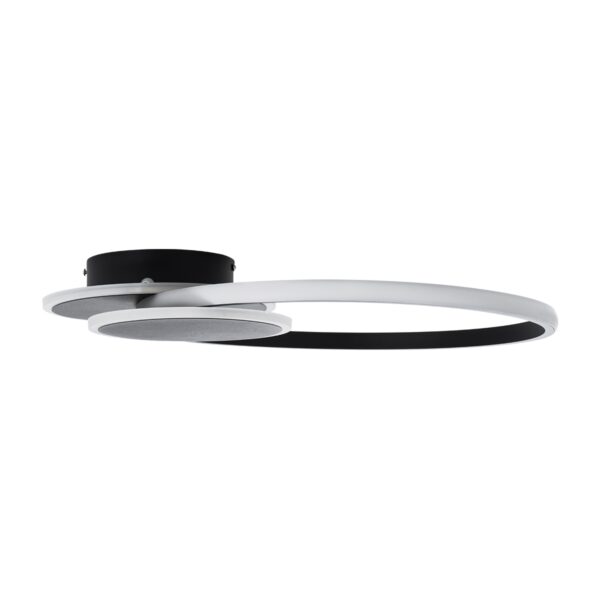 GloboStar® CIRCUO 61229 Φωτιστικό Οροφής Δαχτυλίδι-Κύκλος LED CCT 75W 8400lm 360° AC 220-240V – Εναλλαγή Φωτισμού μέσω Τηλεχειριστηρίου All In One Ψυχρό 6000k+Φυσικό 4500k+Θερμό 2700k Dimmable Μ53 x Π42.5 x Υ9cm – Μαύρο – 3 Years Warranty