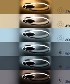 GloboStar® CIRCUO 61229 Φωτιστικό Οροφής Δαχτυλίδι-Κύκλος LED CCT 75W 8400lm 360° AC 220-240V – Εναλλαγή Φωτισμού μέσω Τηλεχειριστηρίου All In One Ψυχρό 6000k+Φυσικό 4500k+Θερμό 2700k Dimmable Μ53 x Π42.5 x Υ9cm – Μαύρο – 3 Years Warranty