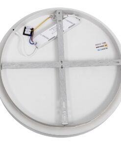 GloboStar® SALEM 61234 Πλαφονιέρα Οροφής Δαχτυλίδι-Κύκλος LED CCT 75W 8625lm 120° AC 220-240V – Εναλλαγή Φωτισμού μέσω Τηλεχειριστηρίου All In One Ψυχρό 6000k+Φυσικό 4500k+Θερμό 2700k Dimmable Φ45cm – Ασημί – 3 Years Warranty