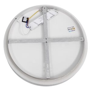 GloboStar® SALEM 61234 Πλαφονιέρα Οροφής Δαχτυλίδι-Κύκλος LED CCT 75W 8625lm 120° AC 220-240V – Εναλλαγή Φωτισμού μέσω Τηλεχειριστηρίου All In One Ψυχρό 6000k+Φυσικό 4500k+Θερμό 2700k Dimmable Φ45cm – Ασημί – 3 Years Warranty