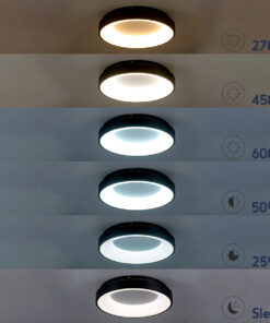 GloboStar® SALEM 61235 Πλαφονιέρα Οροφής Δαχτυλίδι-Κύκλος LED CCT 75W 8625lm 120° AC 220-240V – Εναλλαγή Φωτισμού μέσω Τηλεχειριστηρίου All In One Ψυχρό 6000k+Φυσικό 4500k+Θερμό 2700k Dimmable Φ45cm – Χρυσό Σαμπανιζέ – 3 Years Warranty