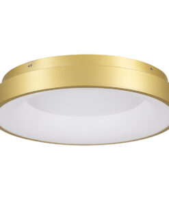 GloboStar® SALEM 61235 Πλαφονιέρα Οροφής Δαχτυλίδι-Κύκλος LED CCT 75W 8625lm 120° AC 220-240V – Εναλλαγή Φωτισμού μέσω Τηλεχειριστηρίου All In One Ψυχρό 6000k+Φυσικό 4500k+Θερμό 2700k Dimmable Φ45cm – Χρυσό Σαμπανιζέ – 3 Years Warranty