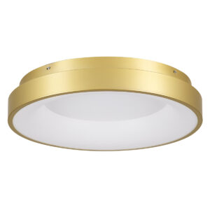 GloboStar® SALEM 61235 Πλαφονιέρα Οροφής Δαχτυλίδι-Κύκλος LED CCT 75W 8625lm 120° AC 220-240V – Εναλλαγή Φωτισμού μέσω Τηλεχειριστηρίου All In One Ψυχρό 6000k+Φυσικό 4500k+Θερμό 2700k Dimmable Φ45cm – Χρυσό Σαμπανιζέ – 3 Years Warranty