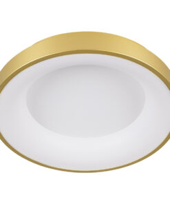 GloboStar® SALEM 61235 Πλαφονιέρα Οροφής Δαχτυλίδι-Κύκλος LED CCT 75W 8625lm 120° AC 220-240V – Εναλλαγή Φωτισμού μέσω Τηλεχειριστηρίου All In One Ψυχρό 6000k+Φυσικό 4500k+Θερμό 2700k Dimmable Φ45cm – Χρυσό Σαμπανιζέ – 3 Years Warranty