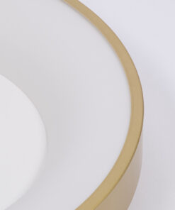 GloboStar® SALEM 61235 Πλαφονιέρα Οροφής Δαχτυλίδι-Κύκλος LED CCT 75W 8625lm 120° AC 220-240V – Εναλλαγή Φωτισμού μέσω Τηλεχειριστηρίου All In One Ψυχρό 6000k+Φυσικό 4500k+Θερμό 2700k Dimmable Φ45cm – Χρυσό Σαμπανιζέ – 3 Years Warranty