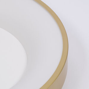 GloboStar® SALEM 61235 Πλαφονιέρα Οροφής Δαχτυλίδι-Κύκλος LED CCT 75W 8625lm 120° AC 220-240V – Εναλλαγή Φωτισμού μέσω Τηλεχειριστηρίου All In One Ψυχρό 6000k+Φυσικό 4500k+Θερμό 2700k Dimmable Φ45cm – Χρυσό Σαμπανιζέ – 3 Years Warranty