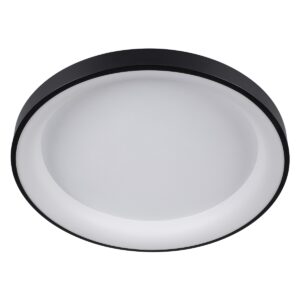 GloboStar® SALEM 61237 Πλαφονιέρα Οροφής Δαχτυλίδι-Κύκλος LED CCT 105W 12075lm 120° AC 220-240V – Εναλλαγή Φωτισμού μέσω Τηλεχειριστηρίου All In One Ψυχρό 6000k+Φυσικό 4500k+Θερμό 2700k Dimmable Φ60cm – Μαύρο – 3 Years Warranty