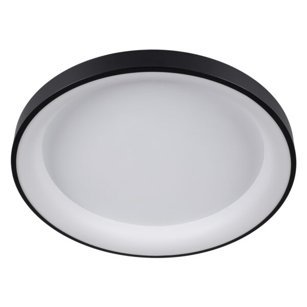 GloboStar® SALEM 61237 Πλαφονιέρα Οροφής Δαχτυλίδι-Κύκλος LED CCT 105W 12075lm 120° AC 220-240V – Εναλλαγή Φωτισμού μέσω Τηλεχειριστηρίου All In One Ψυχρό 6000k+Φυσικό 4500k+Θερμό 2700k Dimmable Φ60cm – Μαύρο – 3 Years Warranty