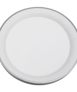 GloboStar® SALEM 61238 Πλαφονιέρα Οροφής Δαχτυλίδι-Κύκλος LED CCT 105W 12075lm 120° AC 220-240V – Εναλλαγή Φωτισμού μέσω Τηλεχειριστηρίου All In One Ψυχρό 6000k+Φυσικό 4500k+Θερμό 2700k Dimmable Φ60cm – Ασημί – 3 Years Warranty