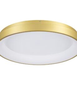 GloboStar® SALEM 61239 Πλαφονιέρα Οροφής Δαχτυλίδι-Κύκλος LED CCT 105W 12075lm 120° AC 220-240V – Εναλλαγή Φωτισμού μέσω Τηλεχειριστηρίου All In One Ψυχρό 6000k+Φυσικό 4500k+Θερμό 2700k Dimmable Φ60cm – Χρυσό Σαμπανιζέ – 3 Years Warranty