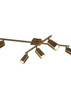 Φωτιστικό Οροφής Trio Lighting 5xGU10 Αντικέ Ορείχαλκος Μεταλλικό 612400504