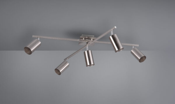 Φωτιστικό Οροφής Trio Lighting   5xGU10 Νίκελ Ματ Μεταλλικό    612400507