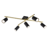 Φωτιστικό Οροφής Trio Lighting MARLEY  5x GU10 Schwarz-Gold Μεταλλικό   – 612400580