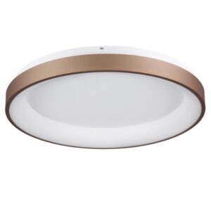 GloboStar® SALEM 61240 Πλαφονιέρα Οροφής Δαχτυλίδι-Κύκλος LED CCT 105W 12075lm 120° AC 220-240V – Εναλλαγή Φωτισμού μέσω Τηλεχειριστηρίου All In One Ψυχρό 6000k+Φυσικό 4500k+Θερμό 2700k Dimmable Φ60cm – Καφέ Χάλκινο – 3 Years Warranty