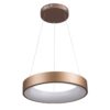 GloboStar® SALEM 61244 Κρεμαστή Πλαφονιέρα Οροφής Δαχτυλίδι-Κύκλος LED CCT 75W 8625lm 120° AC 220-240V – Εναλλαγή Φωτισμού μέσω Τηλεχειριστηρίου All In One Ψυχρό 6000k+Φυσικό 4500k+Θερμό 2700k Dimmable Φ45cm – Καφέ Χάλκινο – 3 Years Warranty