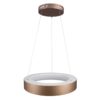 GloboStar® SALEM 61244 Κρεμαστή Πλαφονιέρα Οροφής Δαχτυλίδι-Κύκλος LED CCT 75W 8625lm 120° AC 220-240V – Εναλλαγή Φωτισμού μέσω Τηλεχειριστηρίου All In One Ψυχρό 6000k+Φυσικό 4500k+Θερμό 2700k Dimmable Φ45cm – Καφέ Χάλκινο – 3 Years Warranty