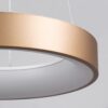 GloboStar® SALEM 61244 Κρεμαστή Πλαφονιέρα Οροφής Δαχτυλίδι-Κύκλος LED CCT 75W 8625lm 120° AC 220-240V – Εναλλαγή Φωτισμού μέσω Τηλεχειριστηρίου All In One Ψυχρό 6000k+Φυσικό 4500k+Θερμό 2700k Dimmable Φ45cm – Καφέ Χάλκινο – 3 Years Warranty