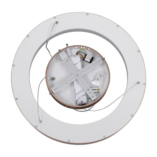 GloboStar® SALEM 61244 Κρεμαστή Πλαφονιέρα Οροφής Δαχτυλίδι-Κύκλος LED CCT 75W 8625lm 120° AC 220-240V – Εναλλαγή Φωτισμού μέσω Τηλεχειριστηρίου All In One Ψυχρό 6000k+Φυσικό 4500k+Θερμό 2700k Dimmable Φ45cm – Καφέ Χάλκινο – 3 Years Warranty
