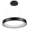 GloboStar® SALEM 61245 Κρεμαστή Πλαφονιέρα Οροφής Δαχτυλίδι-Κύκλος LED CCT 105W 12075lm 120° AC 220-240V – Εναλλαγή Φωτισμού μέσω Τηλεχειριστηρίου All In One Ψυχρό 6000k+Φυσικό 4500k+Θερμό 2700k Dimmable Φ60cm – Μαύρο – 3 Years Warranty