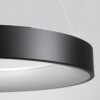 GloboStar® SALEM 61245 Κρεμαστή Πλαφονιέρα Οροφής Δαχτυλίδι-Κύκλος LED CCT 105W 12075lm 120° AC 220-240V – Εναλλαγή Φωτισμού μέσω Τηλεχειριστηρίου All In One Ψυχρό 6000k+Φυσικό 4500k+Θερμό 2700k Dimmable Φ60cm – Μαύρο – 3 Years Warranty