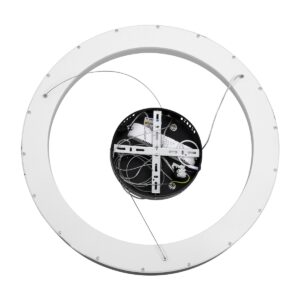 GloboStar® SALEM 61245 Κρεμαστή Πλαφονιέρα Οροφής Δαχτυλίδι-Κύκλος LED CCT 105W 12075lm 120° AC 220-240V – Εναλλαγή Φωτισμού μέσω Τηλεχειριστηρίου All In One Ψυχρό 6000k+Φυσικό 4500k+Θερμό 2700k Dimmable Φ60cm – Μαύρο – 3 Years Warranty