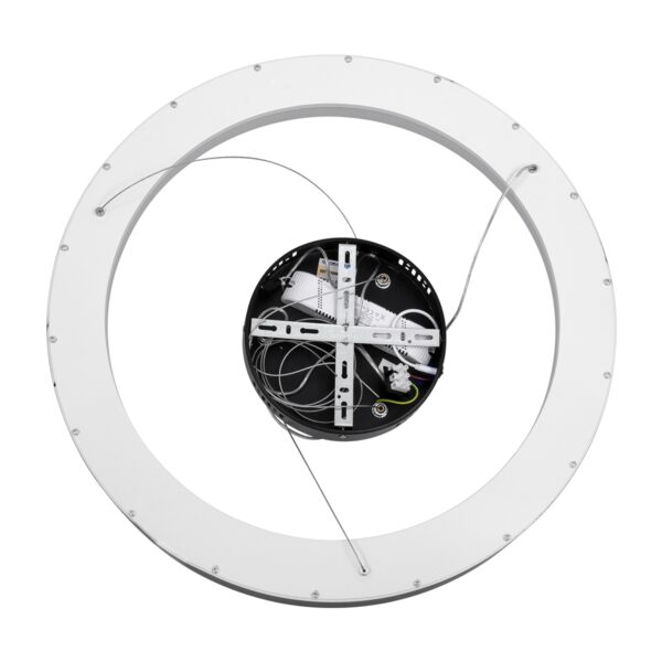 GloboStar® SALEM 61245 Κρεμαστή Πλαφονιέρα Οροφής Δαχτυλίδι-Κύκλος LED CCT 105W 12075lm 120° AC 220-240V – Εναλλαγή Φωτισμού μέσω Τηλεχειριστηρίου All In One Ψυχρό 6000k+Φυσικό 4500k+Θερμό 2700k Dimmable Φ60cm – Μαύρο – 3 Years Warranty
