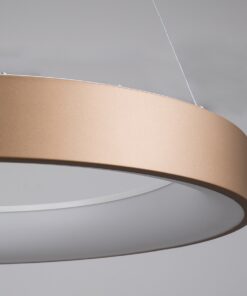 GloboStar® SALEM 61248 Κρεμαστή Πλαφονιέρα Οροφής Δαχτυλίδι-Κύκλος LED CCT 105W 12075lm 120° AC 220-240V – Εναλλαγή Φωτισμού μέσω Τηλεχειριστηρίου All In One Ψυχρό 6000k+Φυσικό 4500k+Θερμό 2700k Dimmable Φ60cm – Καφέ Χάλκινο – 3 Years Warranty