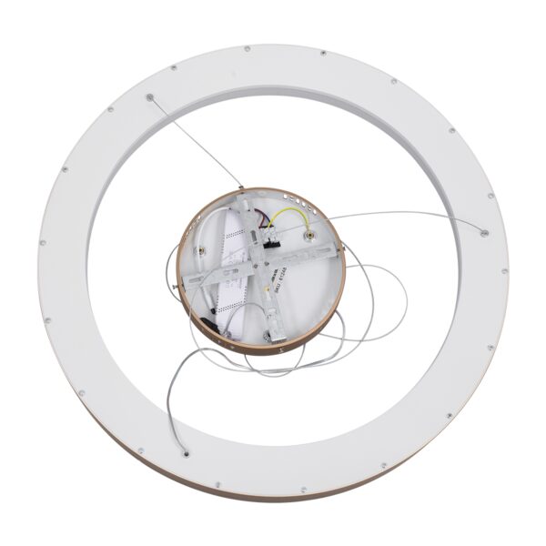 GloboStar® SALEM 61248 Κρεμαστή Πλαφονιέρα Οροφής Δαχτυλίδι-Κύκλος LED CCT 105W 12075lm 120° AC 220-240V – Εναλλαγή Φωτισμού μέσω Τηλεχειριστηρίου All In One Ψυχρό 6000k+Φυσικό 4500k+Θερμό 2700k Dimmable Φ60cm – Καφέ Χάλκινο – 3 Years Warranty