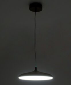 GloboStar® BARON 61251 Κρεμαστή Πλαφονιέρα Οροφής LED CCT 12W 1440lm 120° AC 220-240V – Εναλλαγή Φωτισμού μέσω Διακόπτη On/Off All In One Ψυχρό 6000k+Φυσικό 4500k+Θερμό 2700k Φ25 x Υ8cm – Μαύρο – 3 Years Warranty