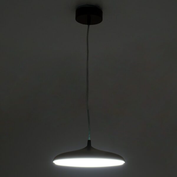 GloboStar® BARON 61251 Κρεμαστή Πλαφονιέρα Οροφής LED CCT 12W 1440lm 120° AC 220-240V – Εναλλαγή Φωτισμού μέσω Διακόπτη On/Off All In One Ψυχρό 6000k+Φυσικό 4500k+Θερμό 2700k Φ25 x Υ8cm – Μαύρο – 3 Years Warranty