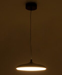 GloboStar® BARON 61251 Κρεμαστή Πλαφονιέρα Οροφής LED CCT 12W 1440lm 120° AC 220-240V – Εναλλαγή Φωτισμού μέσω Διακόπτη On/Off All In One Ψυχρό 6000k+Φυσικό 4500k+Θερμό 2700k Φ25 x Υ8cm – Μαύρο – 3 Years Warranty