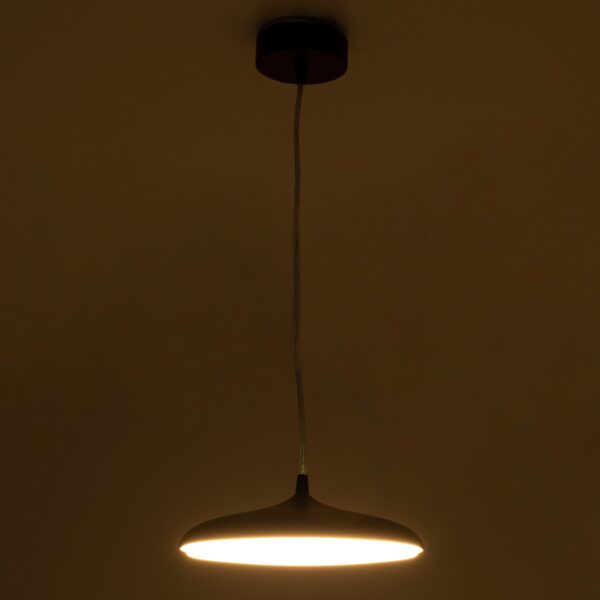 GloboStar® BARON 61251 Κρεμαστή Πλαφονιέρα Οροφής LED CCT 12W 1440lm 120° AC 220-240V – Εναλλαγή Φωτισμού μέσω Διακόπτη On/Off All In One Ψυχρό 6000k+Φυσικό 4500k+Θερμό 2700k Φ25 x Υ8cm – Μαύρο – 3 Years Warranty