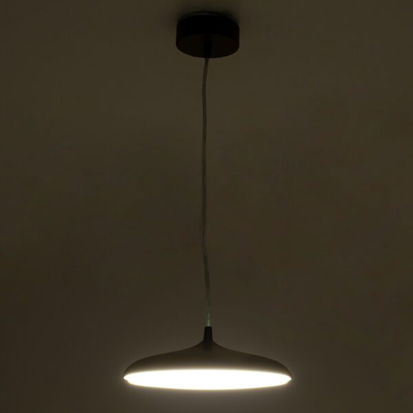 GloboStar® BARON 61251 Κρεμαστή Πλαφονιέρα Οροφής LED CCT 12W 1440lm 120° AC 220-240V – Εναλλαγή Φωτισμού μέσω Διακόπτη On/Off All In One Ψυχρό 6000k+Φυσικό 4500k+Θερμό 2700k Φ25 x Υ8cm – Μαύρο – 3 Years Warranty