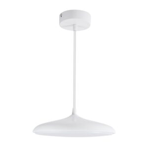 GloboStar® BARON 61252 Κρεμαστή Πλαφονιέρα Οροφής LED CCT 12W 1440lm 120° AC 220-240V – Εναλλαγή Φωτισμού μέσω Διακόπτη On/Off All In One Ψυχρό 6000k+Φυσικό 4500k+Θερμό 2700k Φ25 x Υ8cm – Λευκό – 3 Years Warranty