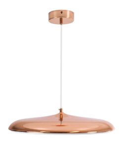 GloboStar® BARON 61256 Κρεμαστή Πλαφονιέρα Οροφής LED CCT 24W 2880lm 120° AC 220-240V – Εναλλαγή Φωτισμού μέσω Διακόπτη On/Off All In One Ψυχρό 6000k+Φυσικό 4500k+Θερμό 2700k Φ40 x Υ10cm – Χάλκινο Πλατίνα – 3 Years Warranty