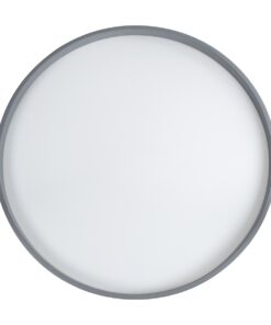 GloboStar® NARNIA 61260 Πλαφονιέρα Οροφής LED CCT 100W 11500lm 120° AC 220-240V – Εναλλαγή Φωτισμού μέσω Τηλεχειριστηρίου All In One Ψυχρό 6000k+Φυσικό 4500k+Θερμό 2700k Dimmable Φ60 x Υ10cm – Γκρι Ανθρακί – 3 Years Warranty