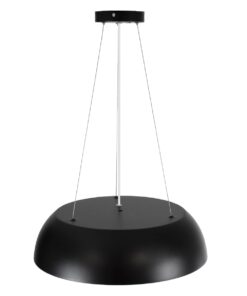 GloboStar® ANATOLIA 61267 Κρεμαστή Πλαφονιέρα Οροφής LED CCT 60W 6900lm 120° AC 220-240V – Εναλλαγή Φωτισμού μέσω Τηλεχειριστηρίου All In One Ψυχρό 6000k+Φυσικό 4500k+Θερμό 2700k Dimmable Φ43cm – Μαύρο – 3 Years Warranty