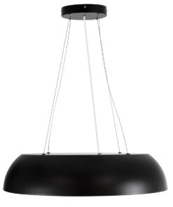 GloboStar® ANATOLIA 61269 Κρεμαστή Πλαφονιέρα Οροφής LED CCT 75W 8625lm 120° AC 220-240V – Εναλλαγή Φωτισμού μέσω Τηλεχειριστηρίου All In One Ψυχρό 6000k+Φυσικό 4500k+Θερμό 2700k Dimmable Φ60cm – Μαύρο – 3 Years Warranty