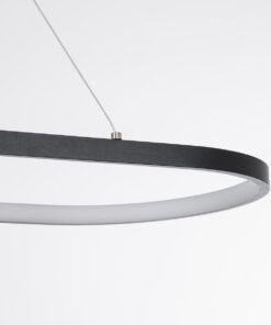 GloboStar® BOLIVAR 61271 Κρεμαστό Φωτιστικό Οροφής Design LED CCT 54W 6210lm 300° AC 220-240V – Εναλλαγή Φωτισμού μέσω Τηλεχειριστηρίου All In One Ψυχρό 6000k+Φυσικό 4500k+Θερμό 2700k Dimmable Μ120 x Π30 x Υ2cm – Μαύρο – 3 Years Warranty