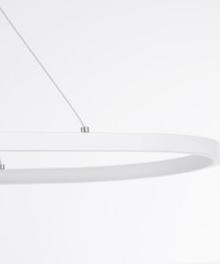 GloboStar® BOLIVAR 61272 Κρεμαστό Φωτιστικό Οροφής Design LED CCT 54W 6210lm 300° AC 220-240V – Εναλλαγή Φωτισμού μέσω Τηλεχειριστηρίου All In One Ψυχρό 6000k+Φυσικό 4500k+Θερμό 2700k Dimmable Μ120 x Π30 x Υ2cm – Λευκό – 3 Years Warranty