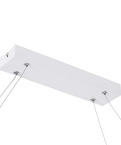 GloboStar® BOLIVAR 61272 Κρεμαστό Φωτιστικό Οροφής Design LED CCT 54W 6210lm 300° AC 220-240V – Εναλλαγή Φωτισμού μέσω Τηλεχειριστηρίου All In One Ψυχρό 6000k+Φυσικό 4500k+Θερμό 2700k Dimmable Μ120 x Π30 x Υ2cm – Λευκό – 3 Years Warranty