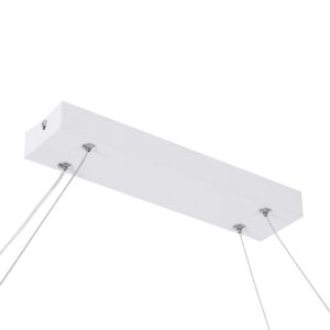 GloboStar® BOLIVAR 61272 Κρεμαστό Φωτιστικό Οροφής Design LED CCT 54W 6210lm 300° AC 220-240V – Εναλλαγή Φωτισμού μέσω Τηλεχειριστηρίου All In One Ψυχρό 6000k+Φυσικό 4500k+Θερμό 2700k Dimmable Μ120 x Π30 x Υ2cm – Λευκό – 3 Years Warranty