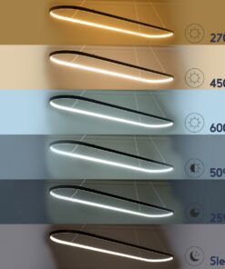 GloboStar® BOLIVAR 61272 Κρεμαστό Φωτιστικό Οροφής Design LED CCT 54W 6210lm 300° AC 220-240V – Εναλλαγή Φωτισμού μέσω Τηλεχειριστηρίου All In One Ψυχρό 6000k+Φυσικό 4500k+Θερμό 2700k Dimmable Μ120 x Π30 x Υ2cm – Λευκό – 3 Years Warranty