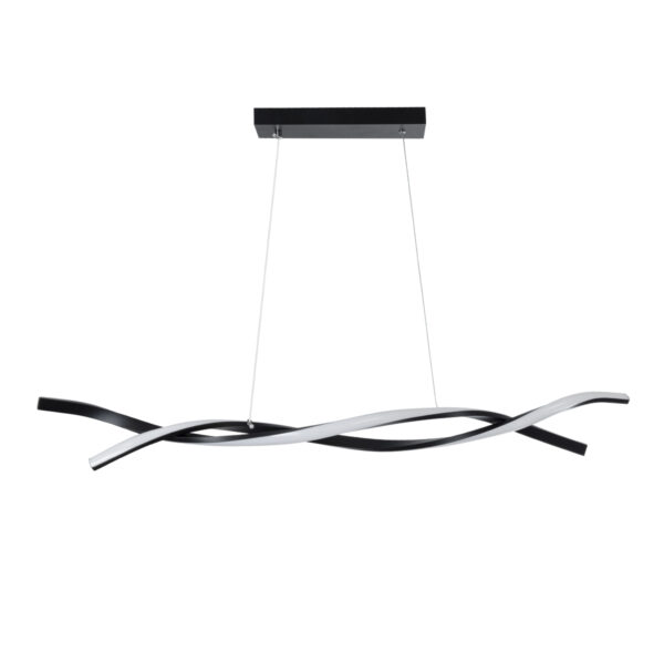 GloboStar® MORALES 61275 Κρεμαστό Φωτιστικό Οροφής Design LED CCT 54W 6048lm 200° AC 220-240V – Εναλλαγή Φωτισμού μέσω Τηλεχειριστηρίου All In One Ψυχρό 6000k+Φυσικό 4500k+Θερμό 2700k Dimmable Μ90 x Π14 x Υ14cm – Μαύρο – 3 Years Warranty