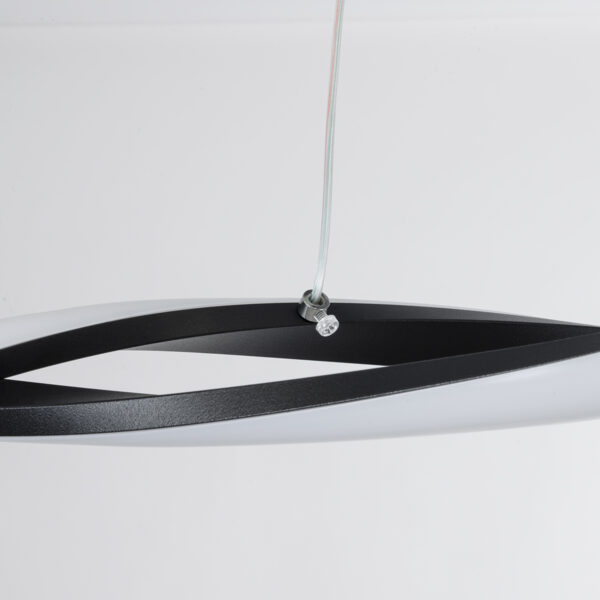 GloboStar® MORALES 61275 Κρεμαστό Φωτιστικό Οροφής Design LED CCT 54W 6048lm 200° AC 220-240V – Εναλλαγή Φωτισμού μέσω Τηλεχειριστηρίου All In One Ψυχρό 6000k+Φυσικό 4500k+Θερμό 2700k Dimmable Μ90 x Π14 x Υ14cm – Μαύρο – 3 Years Warranty