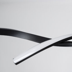 GloboStar® MORALES 61275 Κρεμαστό Φωτιστικό Οροφής Design LED CCT 54W 6048lm 200° AC 220-240V – Εναλλαγή Φωτισμού μέσω Τηλεχειριστηρίου All In One Ψυχρό 6000k+Φυσικό 4500k+Θερμό 2700k Dimmable Μ90 x Π14 x Υ14cm – Μαύρο – 3 Years Warranty