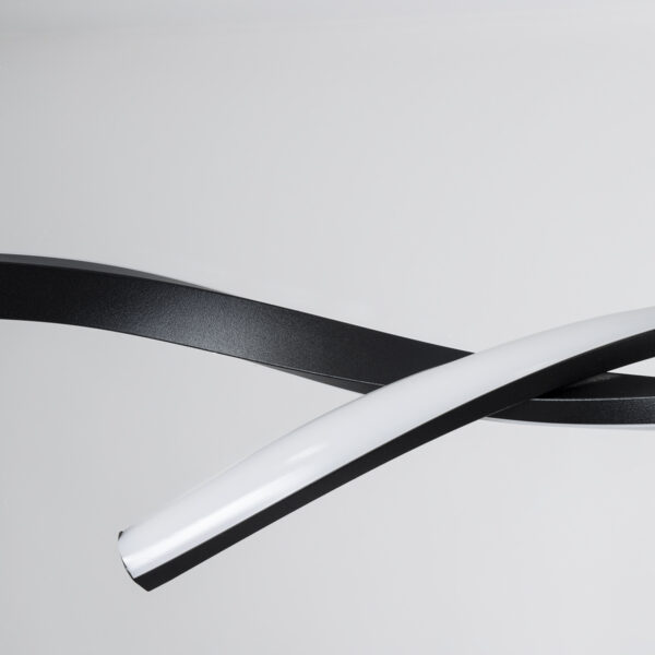 GloboStar® MORALES 61275 Κρεμαστό Φωτιστικό Οροφής Design LED CCT 54W 6048lm 200° AC 220-240V – Εναλλαγή Φωτισμού μέσω Τηλεχειριστηρίου All In One Ψυχρό 6000k+Φυσικό 4500k+Θερμό 2700k Dimmable Μ90 x Π14 x Υ14cm – Μαύρο – 3 Years Warranty