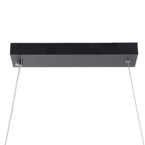 GloboStar® MORALES 61275 Κρεμαστό Φωτιστικό Οροφής Design LED CCT 54W 6048lm 200° AC 220-240V – Εναλλαγή Φωτισμού μέσω Τηλεχειριστηρίου All In One Ψυχρό 6000k+Φυσικό 4500k+Θερμό 2700k Dimmable Μ90 x Π14 x Υ14cm – Μαύρο – 3 Years Warranty