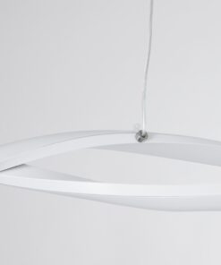 GloboStar® MORALES 61276 Κρεμαστό Φωτιστικό Οροφής Design LED CCT 54W 6048lm 200° AC 220-240V – Εναλλαγή Φωτισμού μέσω Τηλεχειριστηρίου All In One Ψυχρό 6000k+Φυσικό 4500k+Θερμό 2700k Dimmable Μ90 x Π14 x Υ14cm – Λευκό – 3 Years Warranty